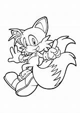 Tails Colorings Hedgehog Knuckles sketch template