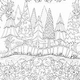 Forest Coloring Pages Enchanted Book Johanna Basford Trees Habitat Colouring Google Artist Adult Garden Getdrawings Drawing Getcolorings Color Nl Deciduous sketch template