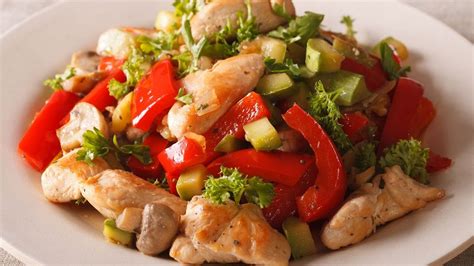 cena fácil rápida y saludable receta de pollo con vegetales para no