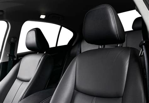 modern luxury car black leather interior part  leather car seat