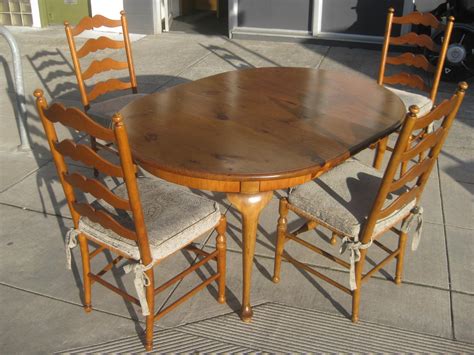 uhuru furniture collectibles sold pine dining table   chairs