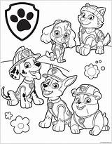 Paw Patrol Pages Coloring Color Printable Print sketch template