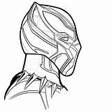 Panther Drawing Marvel Mask Coloring Pages Printable Awesome Parth Categories Getdrawings sketch template