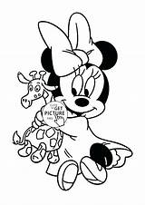 Minnie Coloring Mouse Pages Baby Girl American Kit Girls Printable Mickey Disney Kids Doll Drawing Printables Print Clipart Color Cartoon sketch template