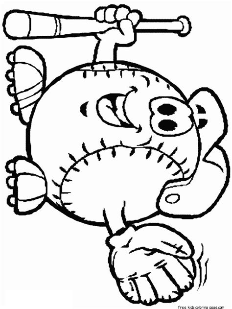 printable baseball cartoon coloring pages  preschoolfree printable