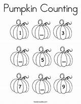 Pumpkin Coloring Counting Pages Halloween Worksheets Printable Kindergarten Worksheet Kids Print Twistynoodle Thanksgiving Add Crafts Books Built California Usa Mini sketch template
