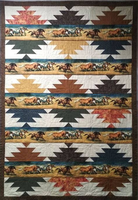 western style patchwork quilt  instant  lap quilt pattern