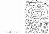 Easter Coloring Card Happy Pages Printable Cards Colorings Categories sketch template