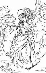 Rococo Lion Dibujos Adulte Princesse Coloriages Livres Coloringtop Romanticismo Dessins Carte sketch template