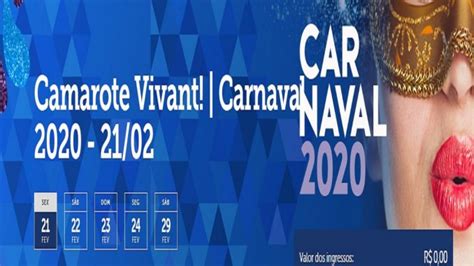 ingressos disponiveis   camarote vivant