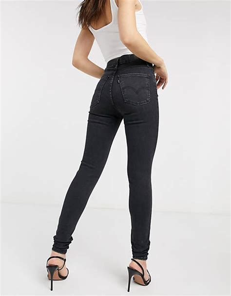 Levi S Mile High Super Skinny Jeans In Black Asos