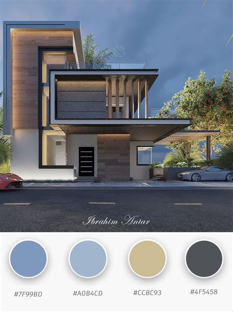 exterior color palette  modern villa house exterior color schemes