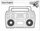 Boombox Template Tattoo Coloring Templates Pages sketch template
