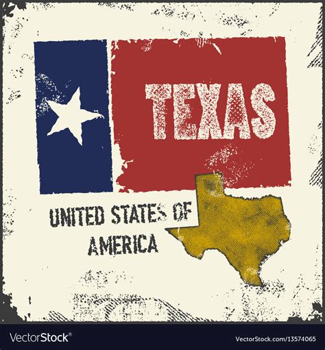label  map  texas royalty  vector image