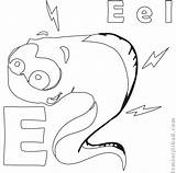 Eel Pages Coloring Printable Coloringfolder sketch template