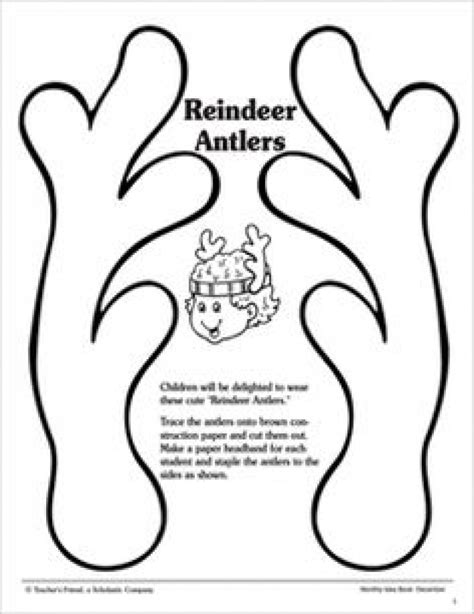 reindeer antlers template  printable  printable