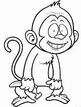 Monyet Mewarnai Monkeys Justcolor sketch template