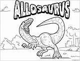 Dinosaur Allosaurus Pages Coloring Online Color sketch template