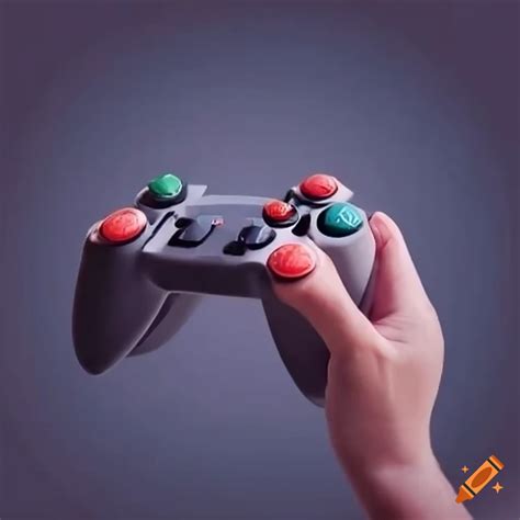 hand holding  game controller  craiyon