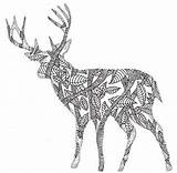Stag Coloring sketch template