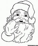Coloring Santa Face Pages Color Printable Claus Kids sketch template