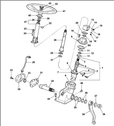 ford  steering cylinder diagram
