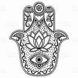 Hamsa Hand Coloring Pages Printable Vector Getcolorings Dr Color sketch template
