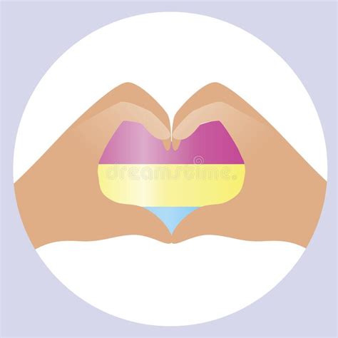 pansexual lgbtq pride symbol isolated white background stock