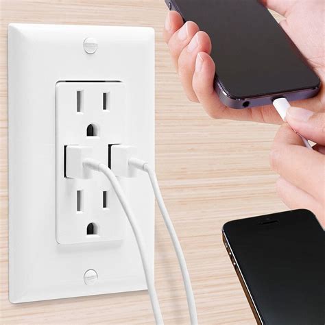 outad dual   port rapid charging usb wall outlet conventional