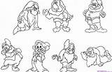 Dwarfs Seven Snow Coloring Pages Draw Printable Drawing Sketches Disney Step Dwarf Sketch Print Drawings Cartoon Colouring Kids Gif Paintingvalley sketch template