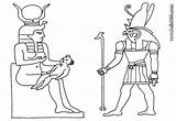 Egyptian God Coloring Pages Egypt Color Pharaoh sketch template