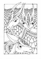 Fantasy Coloring Animals Pages sketch template