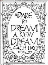 Coloring Dream Dare Quote Pages Each sketch template