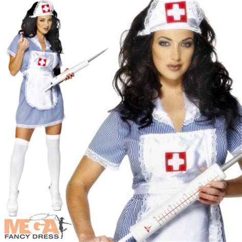 naughty nurse costume womens sexy occupation uniform ladies fancy dress outfit ebay