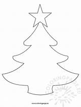 Christmas Tree Simple Template Drawing Coloring Silhouette Email sketch template