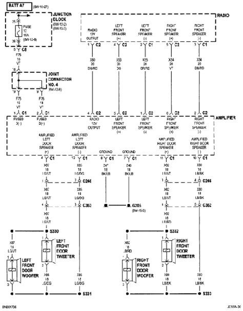 dodge dakota radio wiring diagram