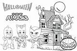 Pj Coloring Masks Halloween Printable Pages Costume Kids Book Printables Bubakids Cartoon sketch template