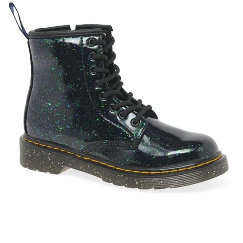 dr martens  cosmic glitter girls junior boots charles clinkard