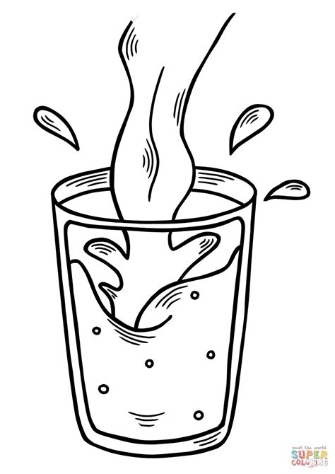 glass  water coloring page  printable coloring pages