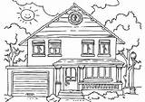Coloring House Houses Yard Front Pages Colouring Color Kids Printable Pdf Adult Book Sheets Print Cartoon Choose Board Cool sketch template