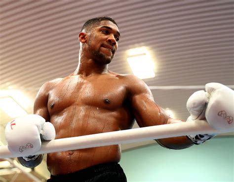 anthony joshua workout pictures ahead of carlos takam