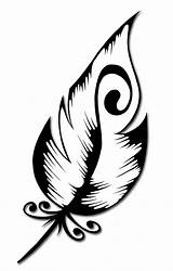 Feather Tattoo Drawing Filigree Peacock Clipart Outline Simple Clip Line Designs Tribal Drawings Coloring Easy Deviantart Plume Stencil Idea Pages sketch template