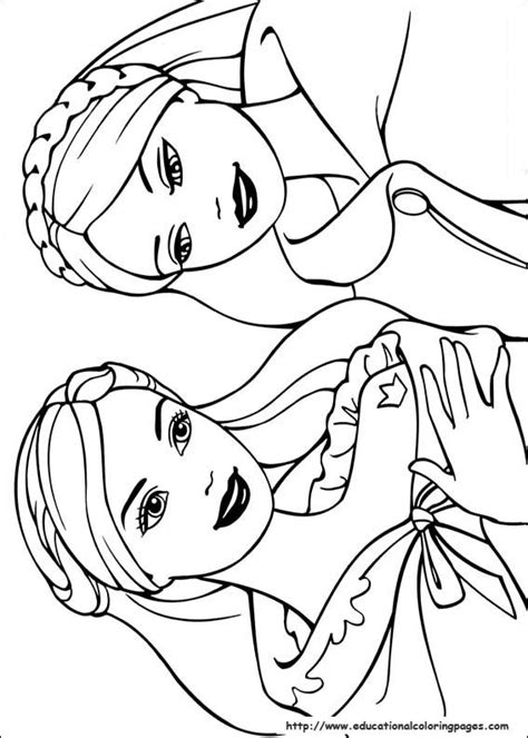 barbie coloring pages  girls barbie princess friends