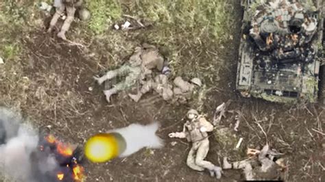 horrible attack ukrainian drones drop grenades russia soldier  bakhmut update