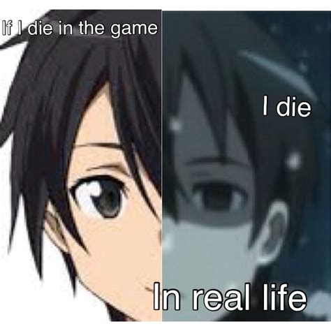 Kirito If I Die In The Game I Die In Real Life By