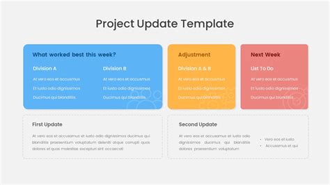 project update  template slidebazaar