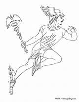 Hermes Colorear Dioses Griegos Mensajero sketch template