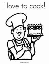 Coloring Baker Chef Cook Pages Cooking Clipart Cake Print Outline Printables Twistynoodle Favorites Login Add Built California Usa Noodle sketch template