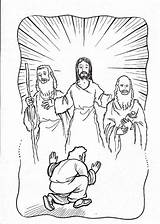 Transfiguracion Cristo Misterios Luminosos Biblia Transfiguración Cristianos Cristianas Gecoas sketch template