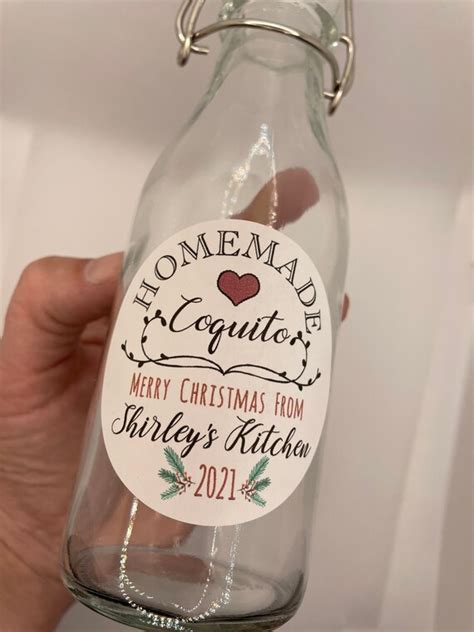 coquito labels holiday personalized holiday gifts etsy